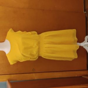 Massimo mustard flowy dress